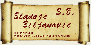 Sladoje Biljanović vizit kartica